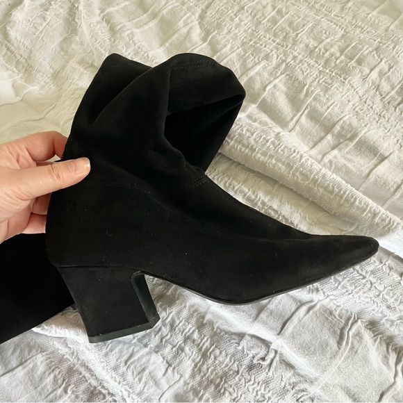 Mango Over Knee block Heel Boot with Back Zipper 37 - Picture 3 of 7